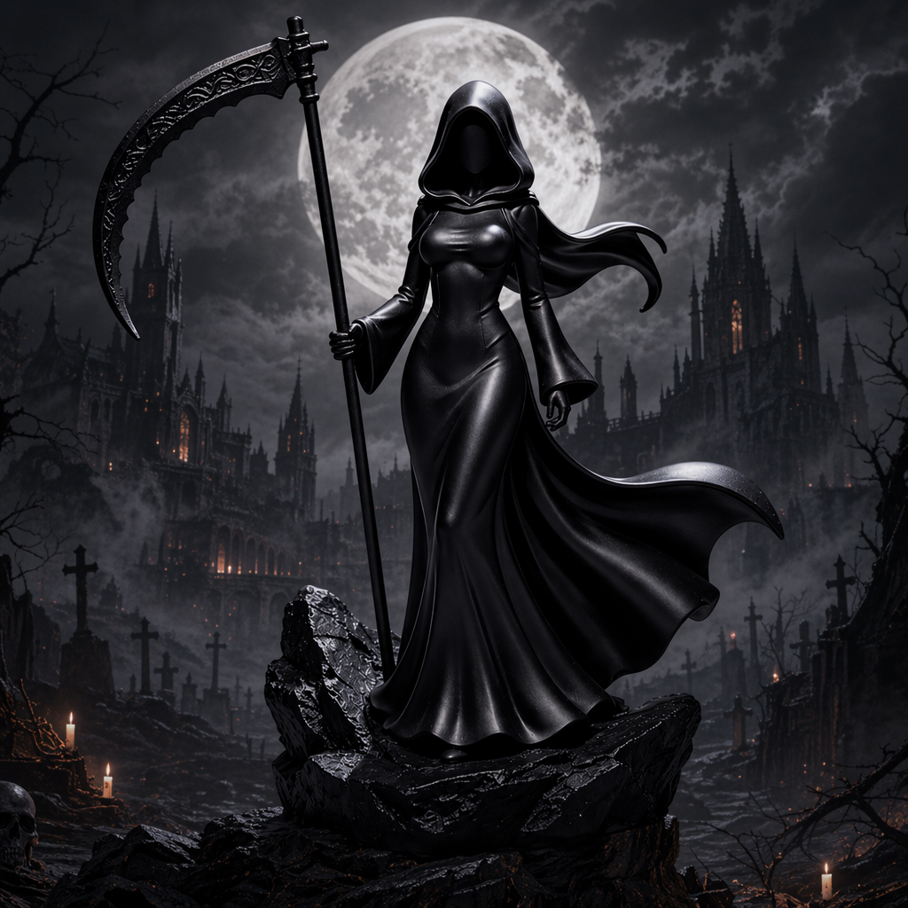 Reaper Girl - Detailed Sculpt Miniature for RPG, Display & Collection