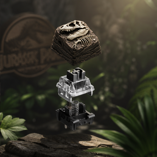 JuJuBit Custom Artisan Keycap for Mechanical Keyboards Fossil