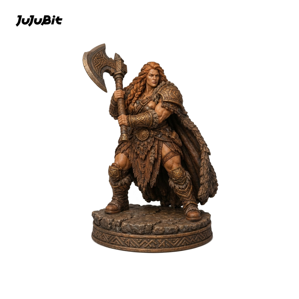 Amberfall Barbarian Queen-Detailed Sculpt Miniature for RPG, Display & Collection