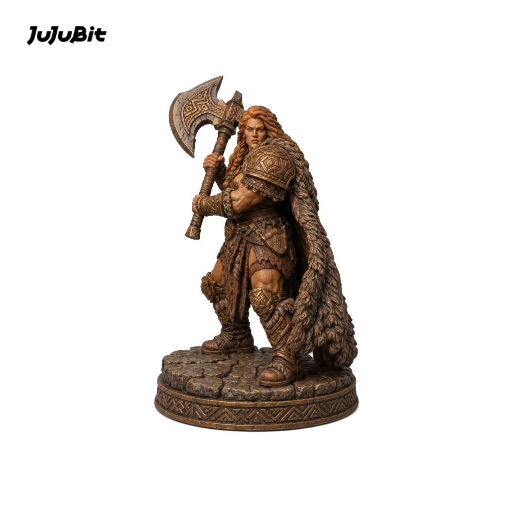 Amberfall Barbarian Queen-Detailed Sculpt Miniature for RPG, Display & Collection