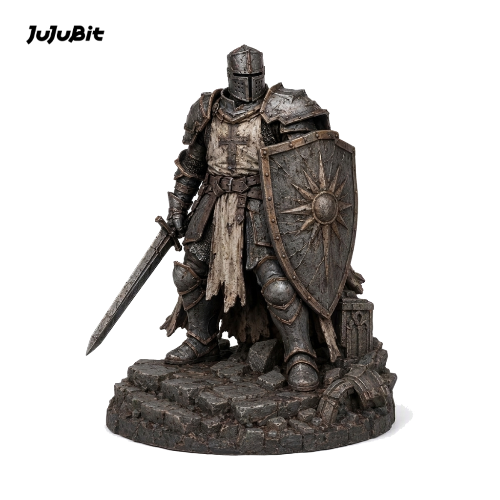 Ashen Templar-Detailed Sculpt Miniature for RPG, Display & Collection
