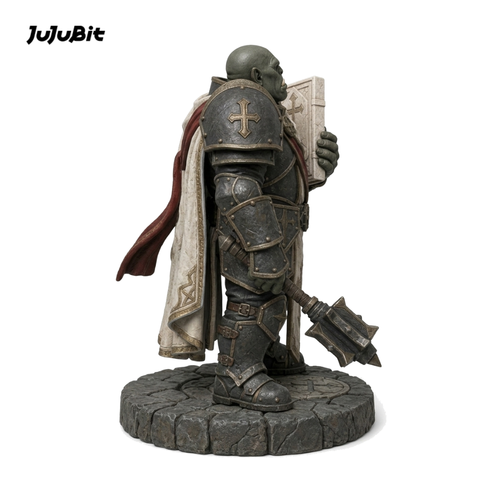 Ashvow Half-Orc Cleric-Detailed Sculpt Miniature for RPG, Display & Collection