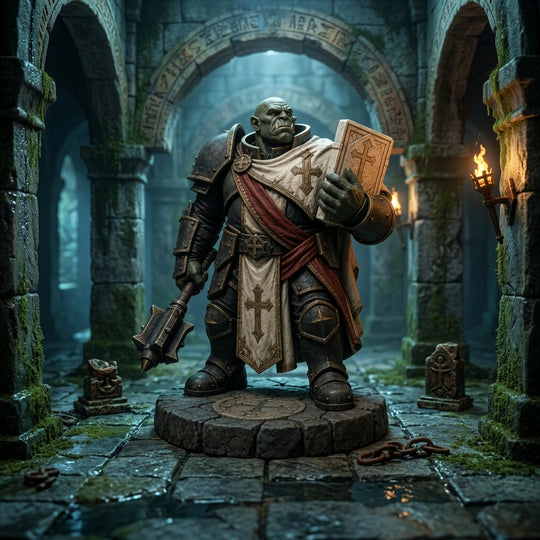 Ashvow Half-Orc Cleric-Detailed Sculpt Miniature for RPG, Display & Collection