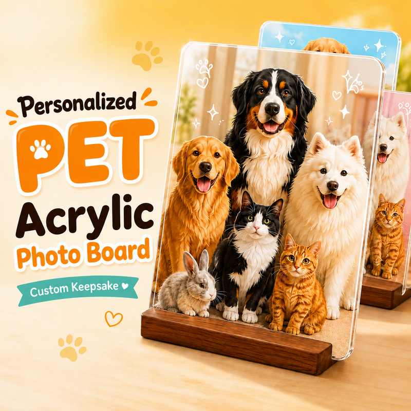 Personalized Pet Acrylic Photo Board
