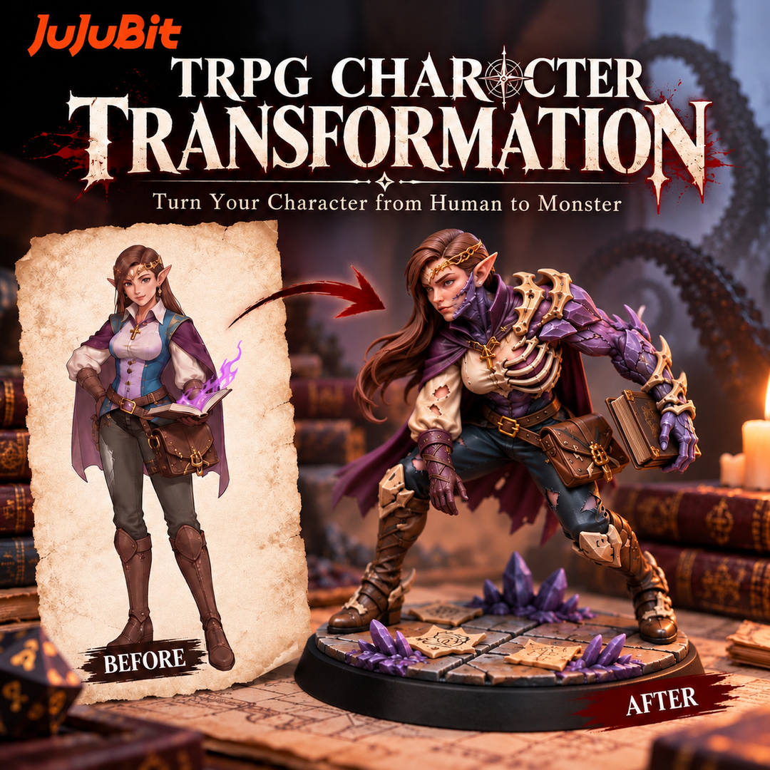 TRPG Character Transformation Figurine | Transform Your Character from Human to Monster