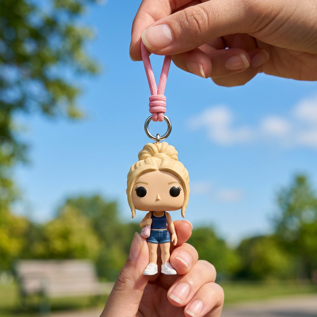 Blonde Bun Minipop Keychain