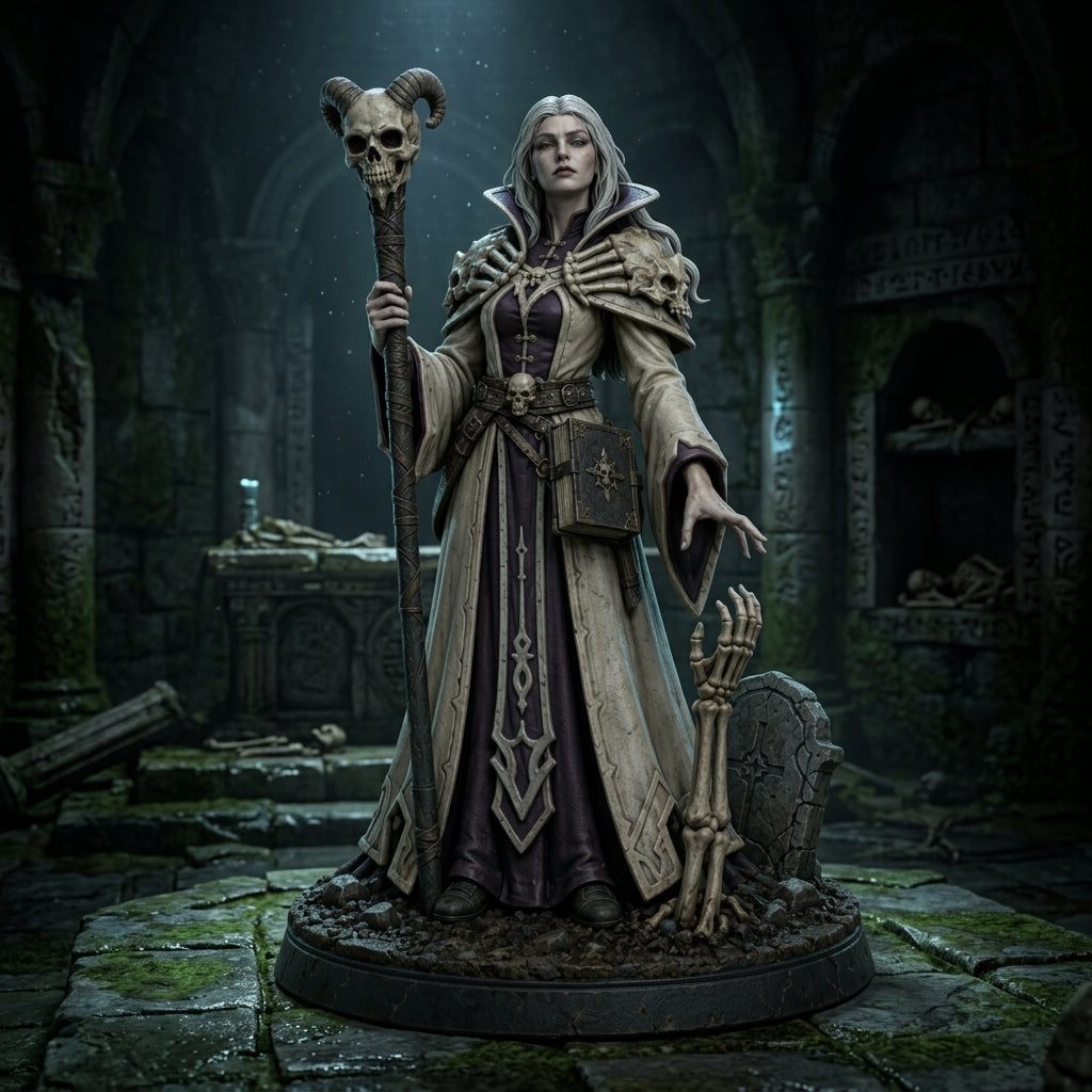 Bonecall Necromancer-Detailed Sculpt Miniature for RPG, Display &amp; Collection