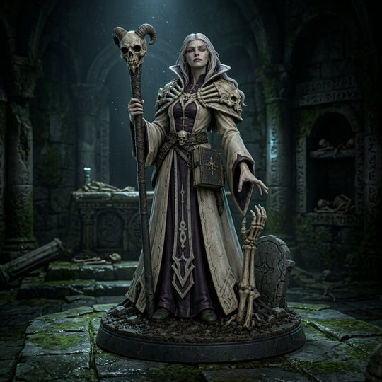 Bonecall Necromancer-Detailed Sculpt Miniature for RPG, Display &amp; Collection