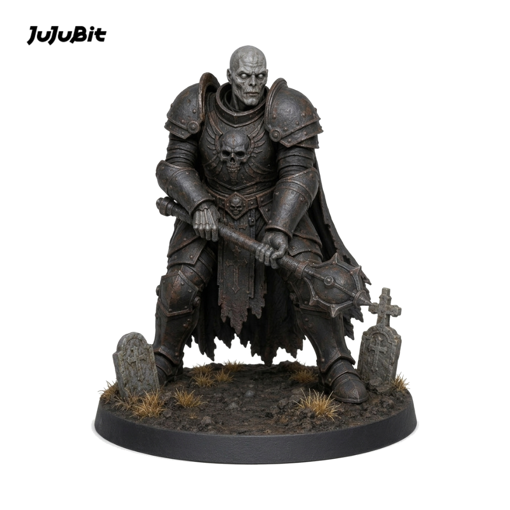 Bonechill Reborn Grave Knight-Detailed Sculpt Miniature for RPG, Display &amp; Collection