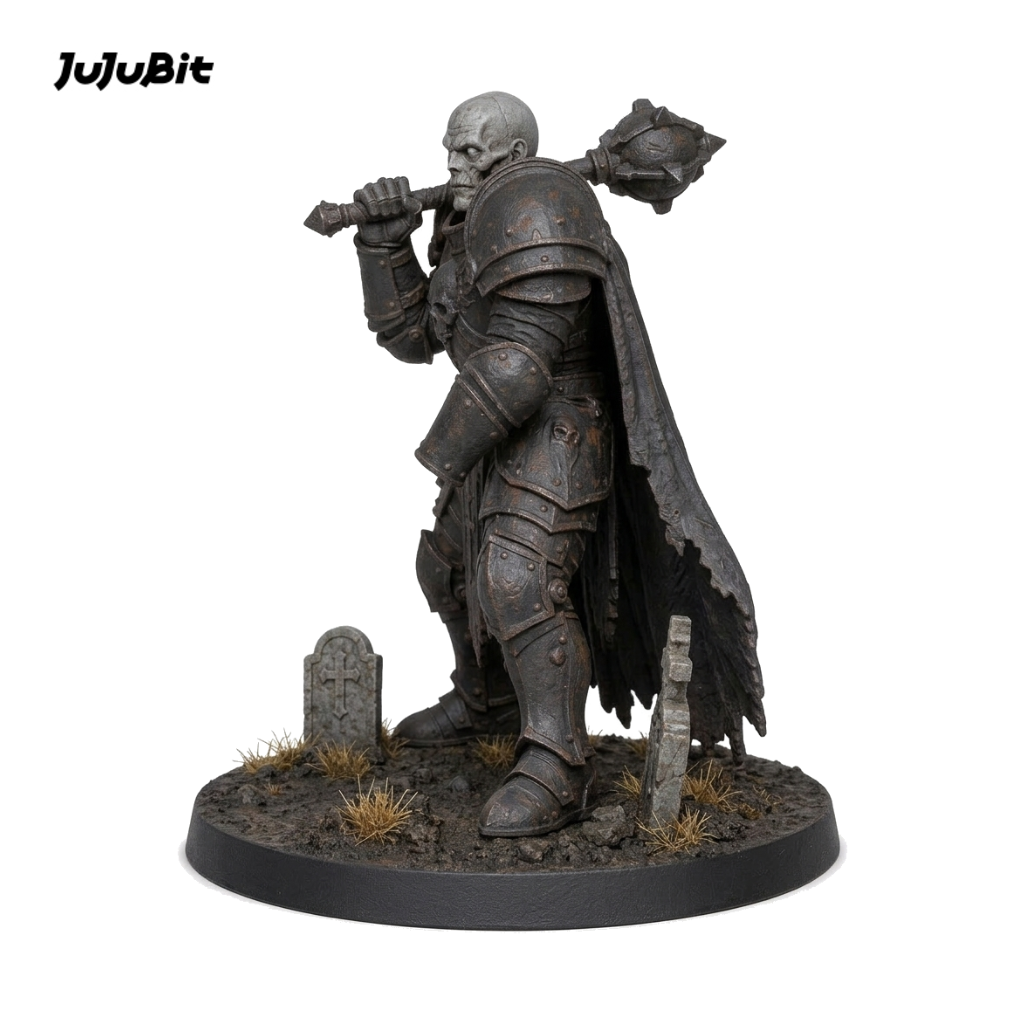 Bonechill Reborn Grave Knight-Detailed Sculpt Miniature for RPG, Display &amp; Collection