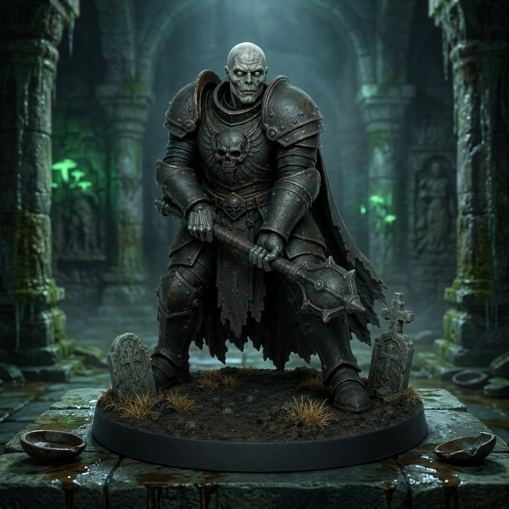 Bonechill Reborn Grave Knight-Detailed Sculpt Miniature for RPG, Display &amp; Collection