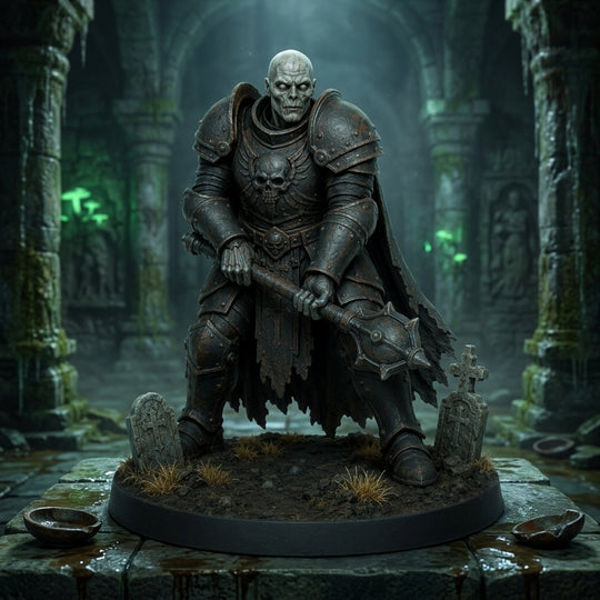Bonechill Reborn Grave Knight-Detailed Sculpt Miniature for RPG, Display &amp; Collection