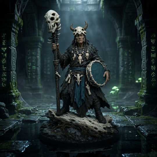 Bonetide Shaman-Detailed Sculpt Miniature for RPG, Display & Collection