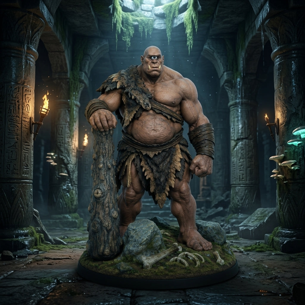 Boulderhide Hill Cyclops-Detailed Sculpt Miniature for RPG, Display & Collection