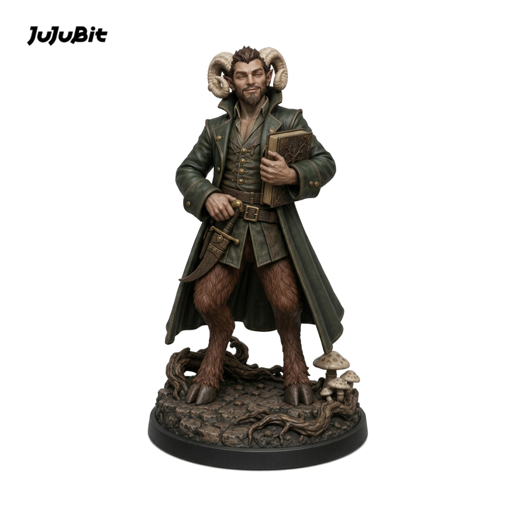 Briarhorn Satyr Warlock-Detailed Sculpt Miniature for RPG, Display &amp; Collection