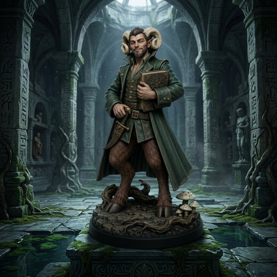 Briarhorn Satyr Warlock-Detailed Sculpt Miniature for RPG, Display &amp; Collection