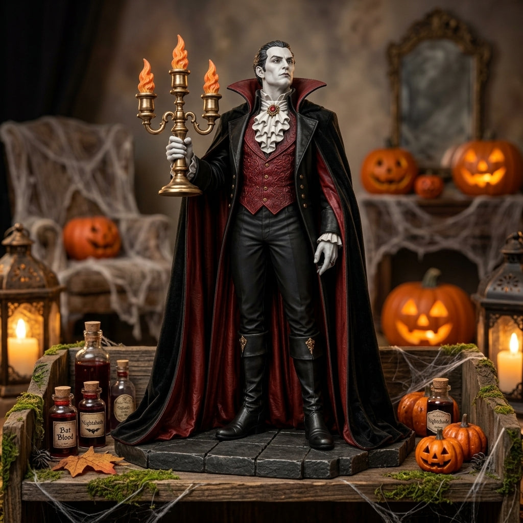 Candlelight Vampire-Detailed Sculpt Miniature for RPG, Display & Collection