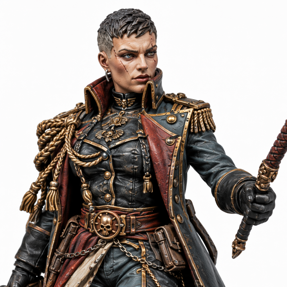 Iron Vanguard Commander-Detailed Sculpt Miniature for RPG, Display & Collection