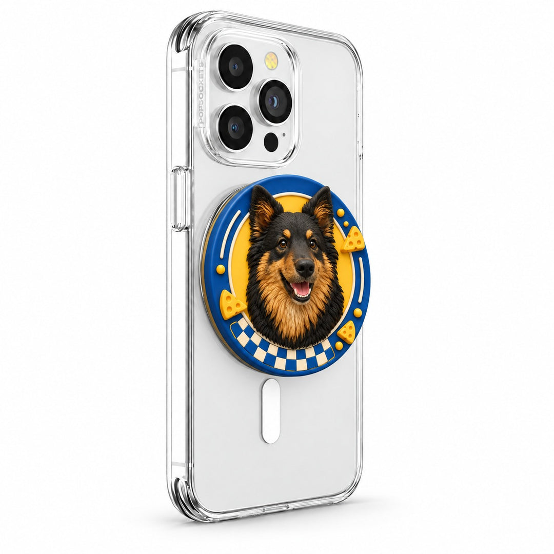 Cheese Dog Portrait MagSafe Phone Grip