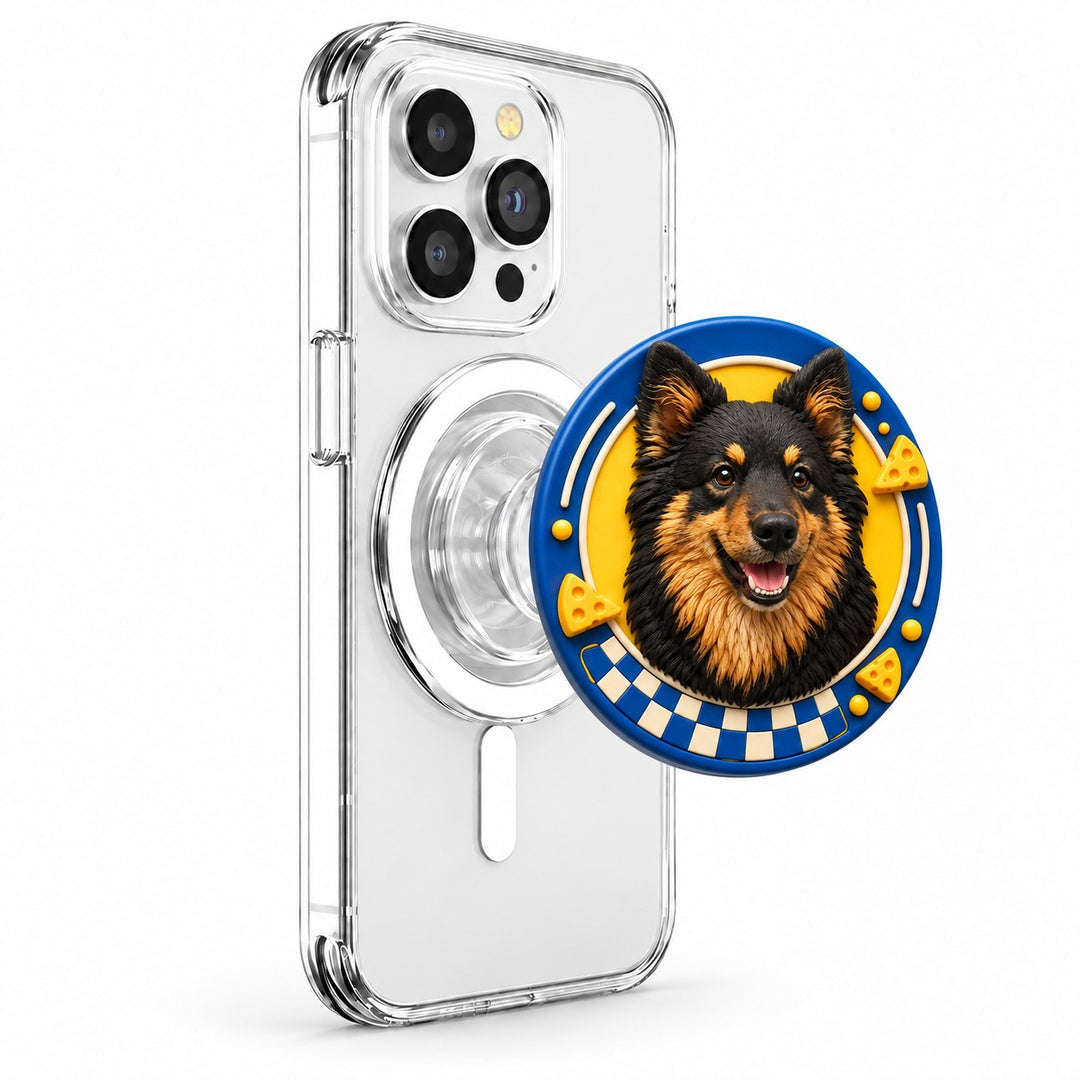 Cheese Dog Portrait MagSafe Phone Grip