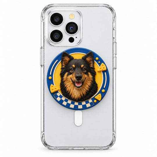 Cheese Dog Portrait MagSafe Phone Grip