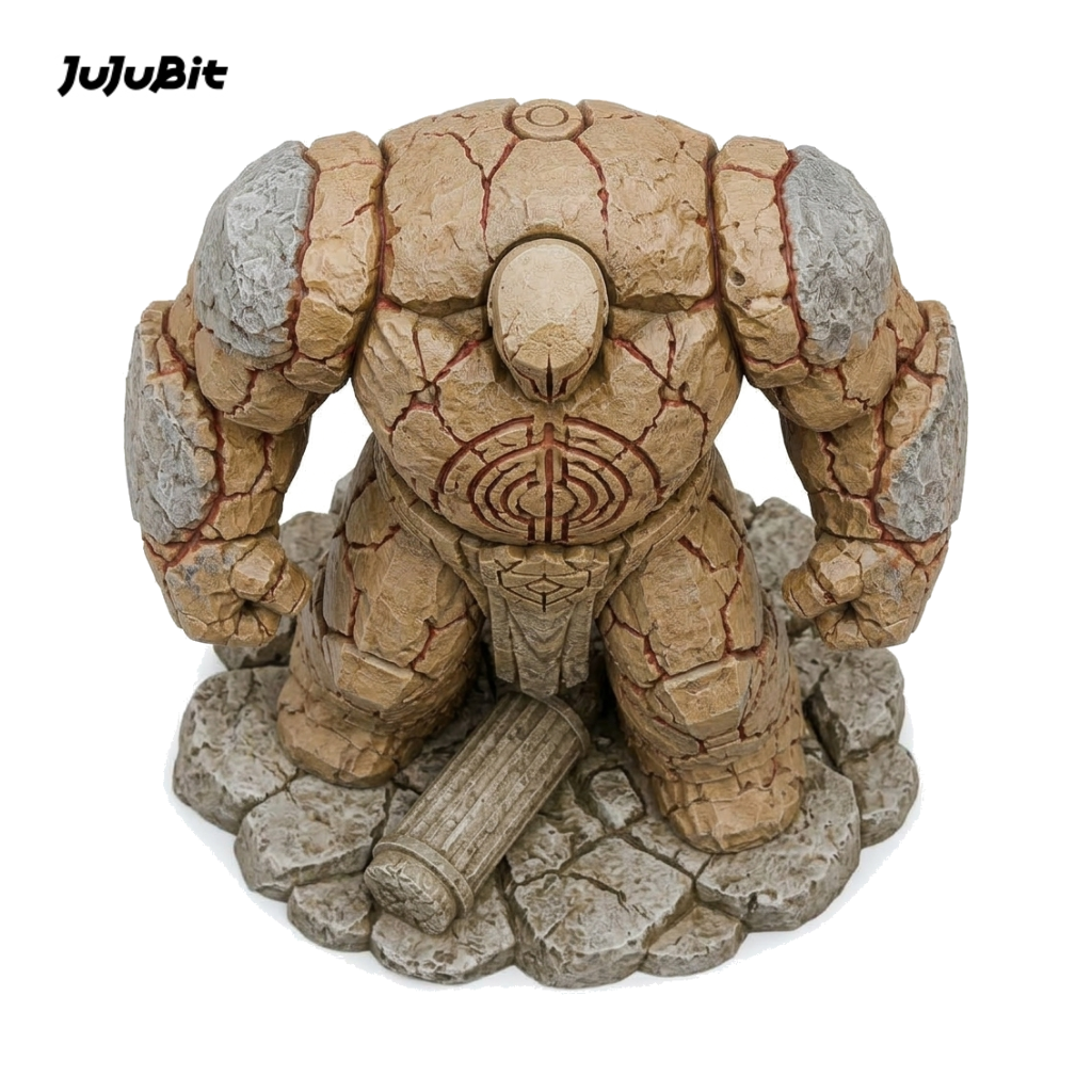 Cinderclay Stone Golem-Detailed Sculpt Miniature for RPG, Display & Collection