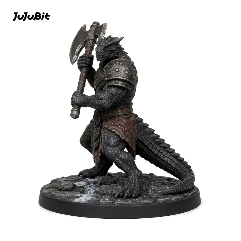 Cinderscale Dragonborn Berserker-Detailed Sculpt Miniature for RPG, Display & Collection