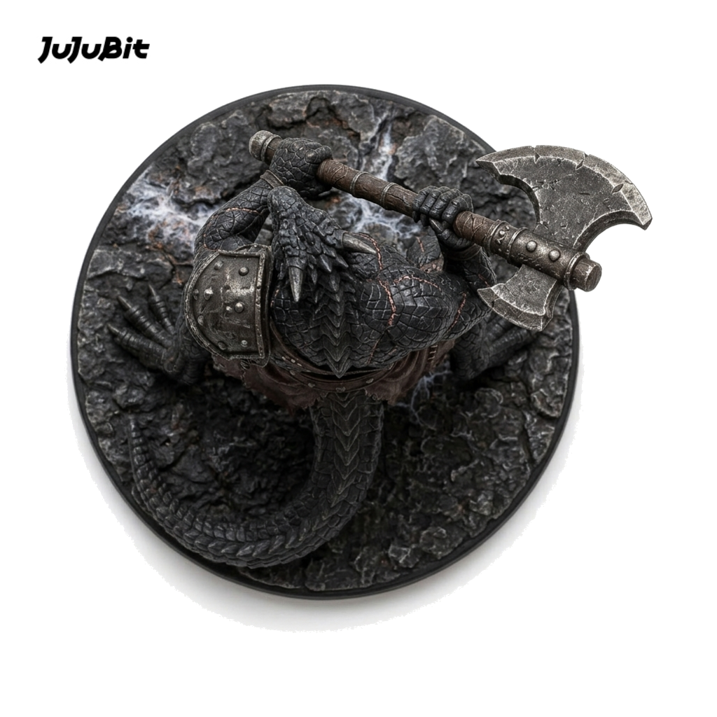 Cinderscale Dragonborn Berserker-Detailed Sculpt Miniature for RPG, Display & Collection