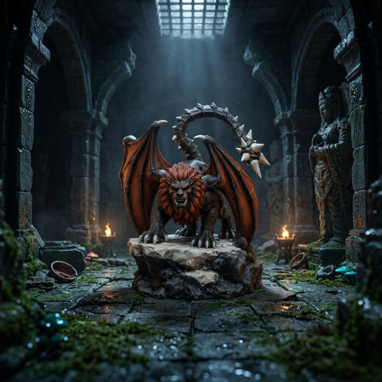 Cinderwing Manticore-Detailed Sculpt Miniature for RPG, Display & Collection