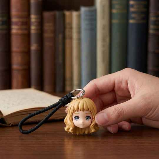 Golden Curls Girl｜Classic Chibi Keychain