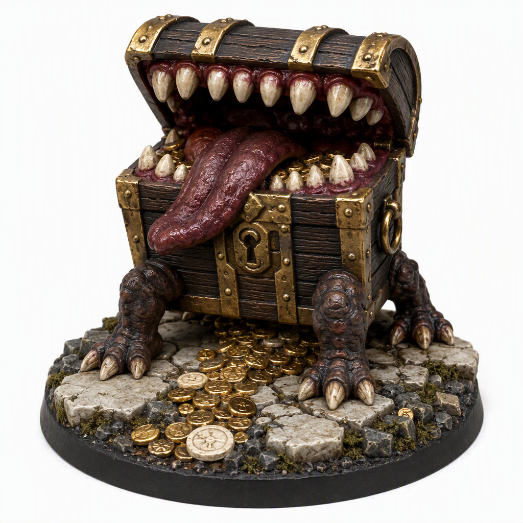 Hoardmaw Mimic-Detailed Sculpt Miniature for RPG, Display & Collection