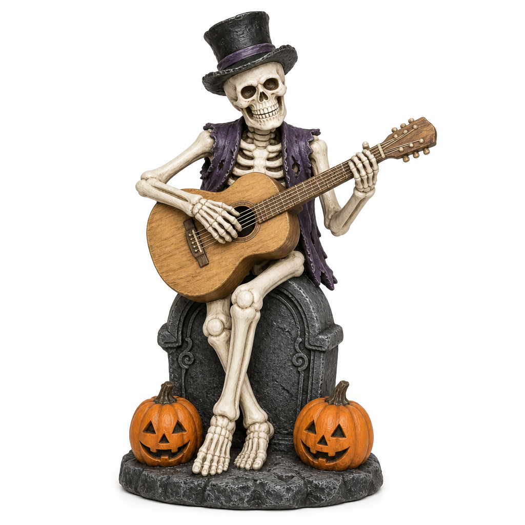 Skeleton Guitarist-Detailed Sculpt Miniature for RPG, Display & Collection