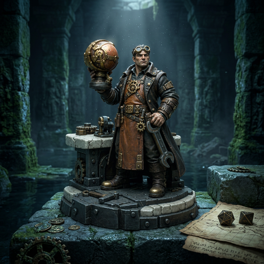 Cogsworn Artificer-Detailed Sculpt Miniature for RPG, Display & Collection