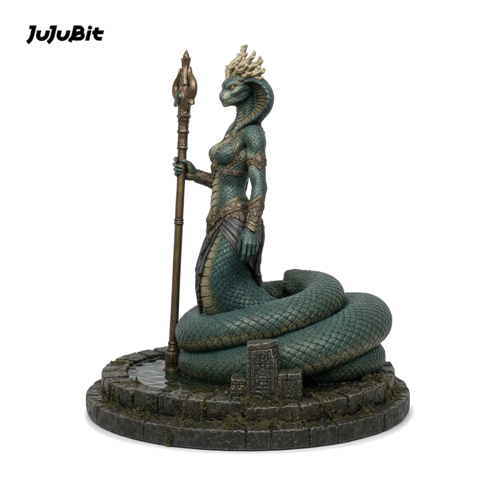 Coralcrown Naga-Detailed Sculpt Miniature for RPG, Display & Collection