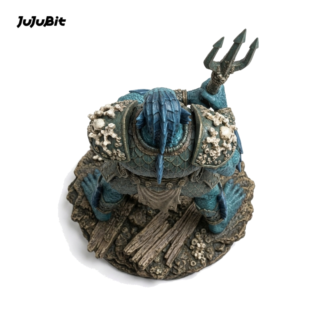 Coralspine Triton Tempest Cleric-Detailed Sculpt Miniature for RPG, Display &amp; Collection