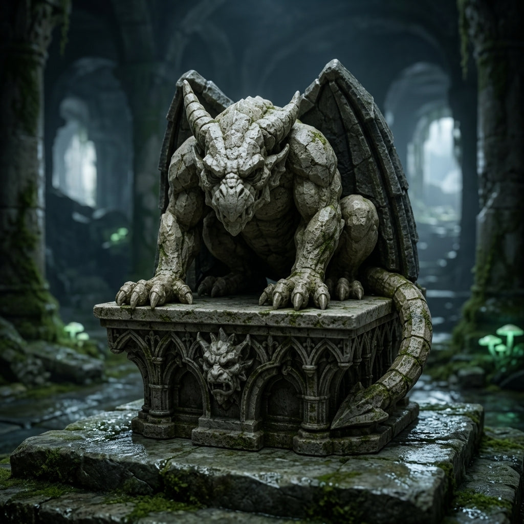 Cragspire Stone Gargoyle-Detailed Sculpt Miniature for RPG, Display &amp; Collection
