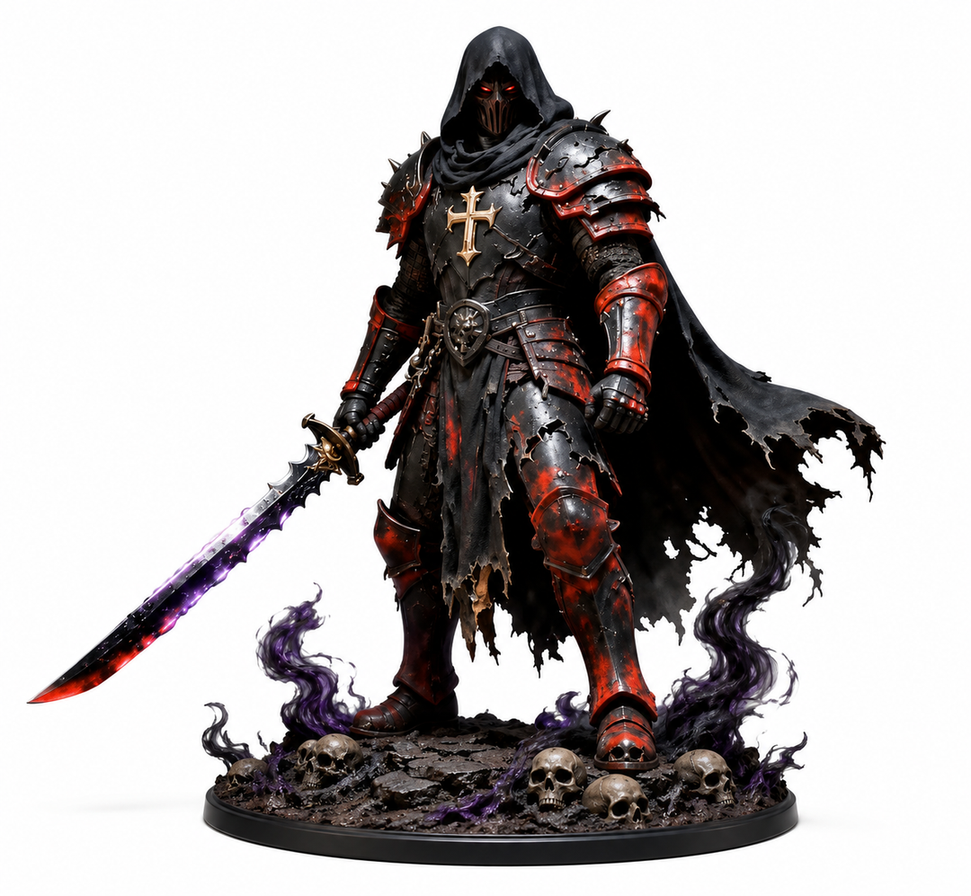 Crimson Monarch detailed RPG miniature - tabletop gaming figure