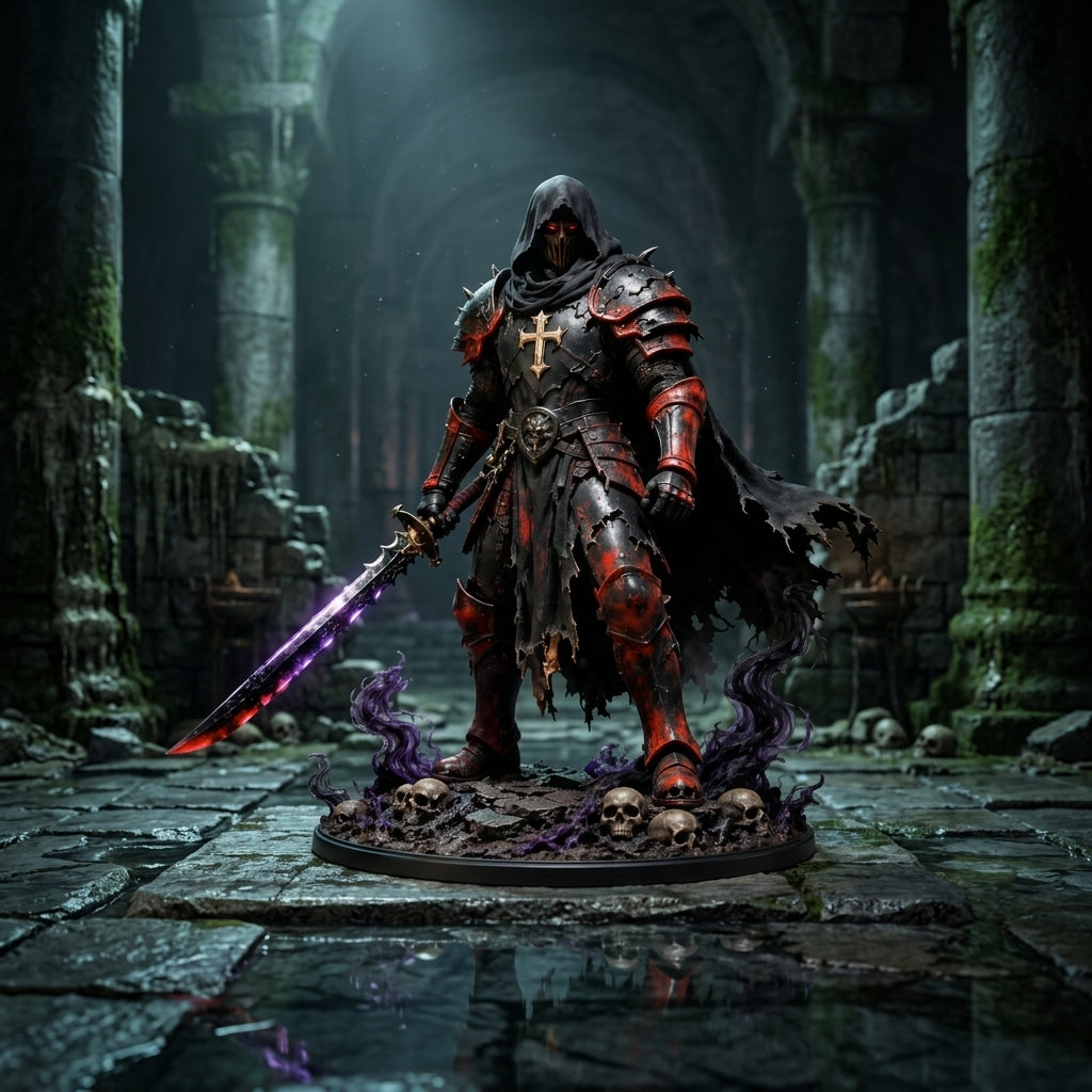 Crimson Monarch-Detailed Sculpt Miniature for RPG, Display & Collection