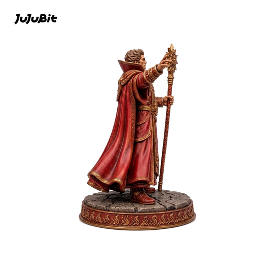 Crimsonfire Battle Mage-Detailed Sculpt Miniature for RPG, Display & Collection