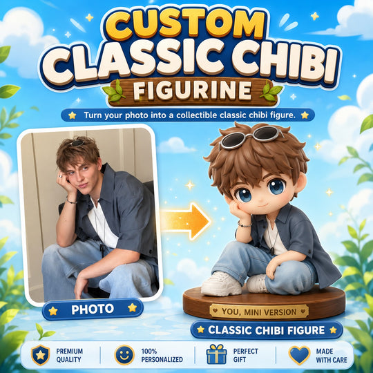 Custom Classic Chibi Figurine | Turn Your Photo into a Collectible Mini Figure