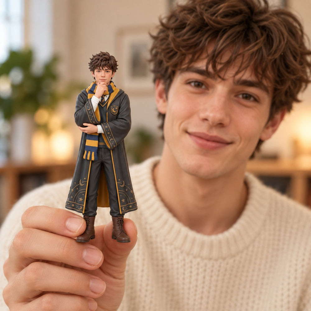 Custom Magic Academy Figurine | Transform Your Photo into a 3D Printed Wizard