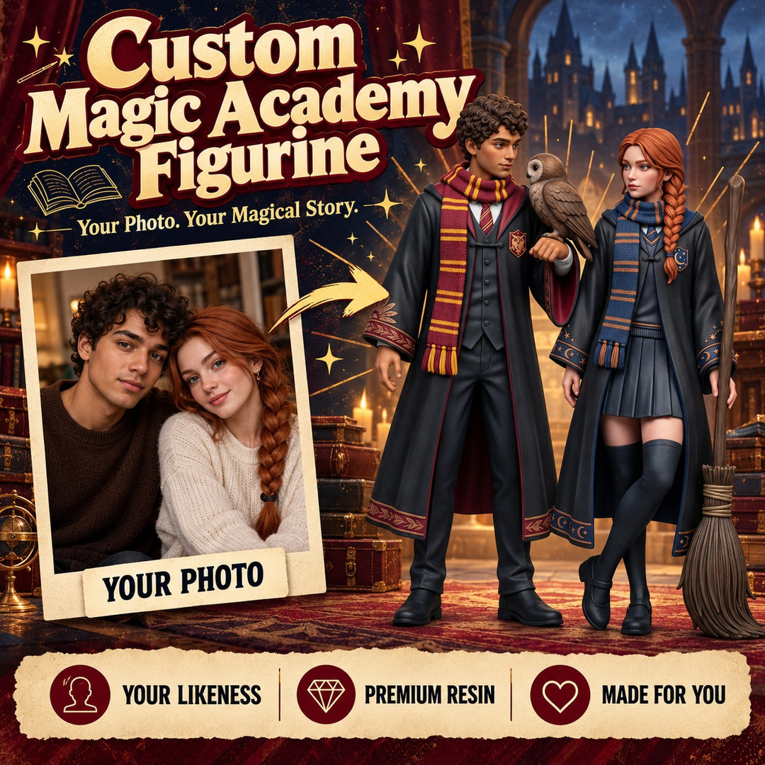 Custom Magic Academy Figurine | Transform Your Photo into a 3D Printed Wizard