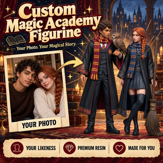 Custom Magic Academy Figurine | Transform Your Photo into a 3D Printed Wizard
