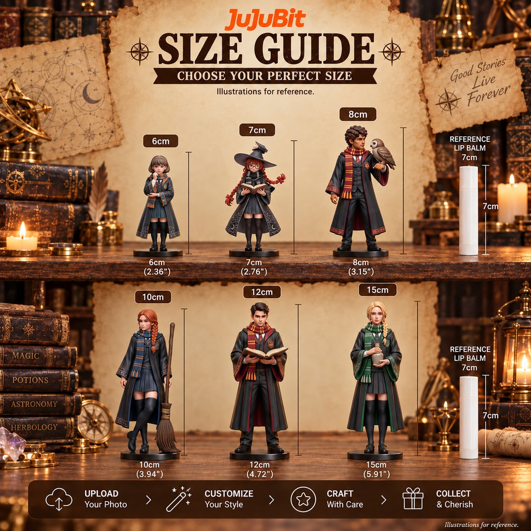 Custom Magic Academy Figurine | Transform Your Photo into a 3D Printed Wizard