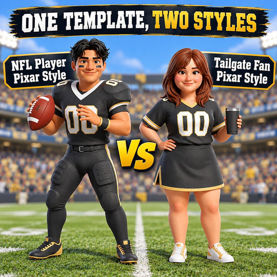 Custom NFL Tailgate Pixar Figurine | Transform Your Photo into a 3D Star Player