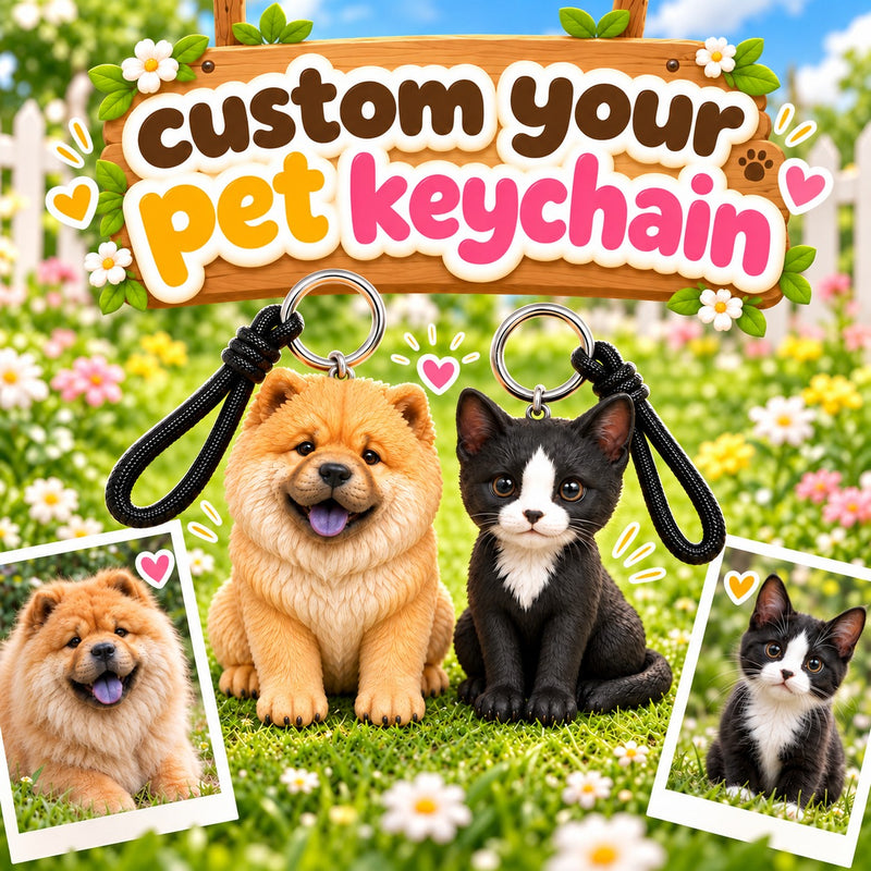 Custom Pet Keychain | Carry a Miniature Version of Your Furry Friend