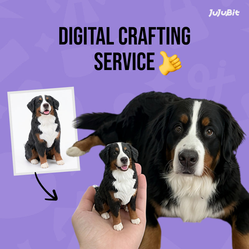 Custom pet memorial figurine - realistic 3D printed cat dog sculpture