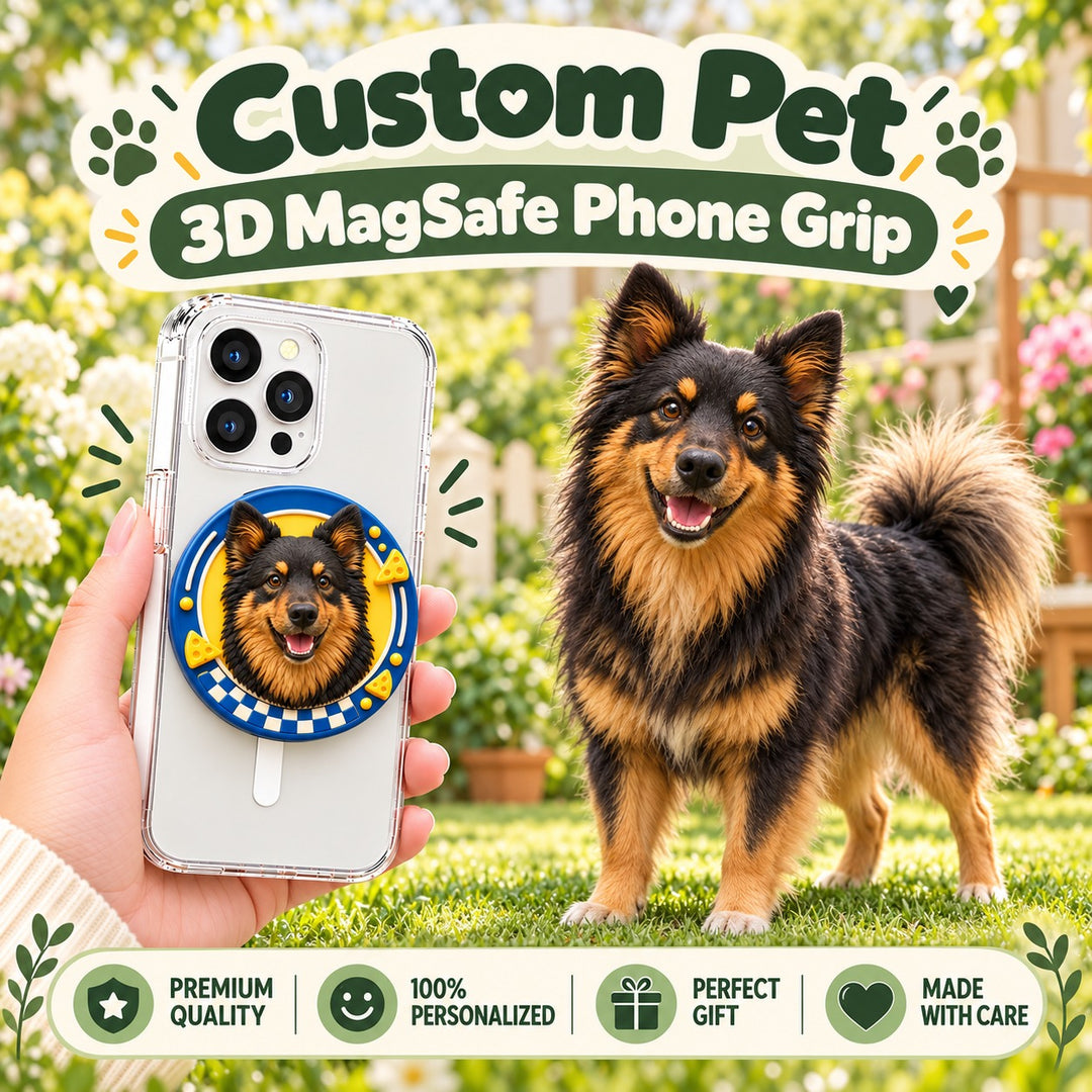 Custom Pet Portrait MagSafe Grip | Keep Your Furry Friend Close Anytime