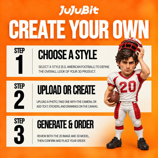Custom Realistic American Football Figurine | Bring Your Game to Life