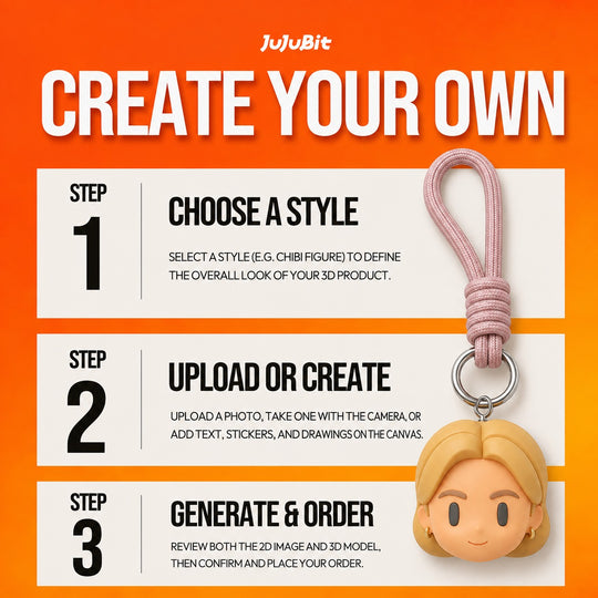 Custom Soft Chibi Head Keychain | Carry Your Favorite Face Everywhere